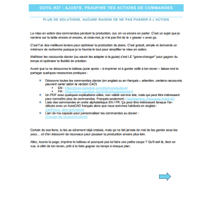 37 - Ajuste, peaufine tes actions de commandes
