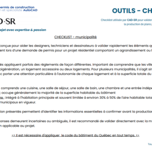 44- Checklist CAD-SR : validation municipale pour permis